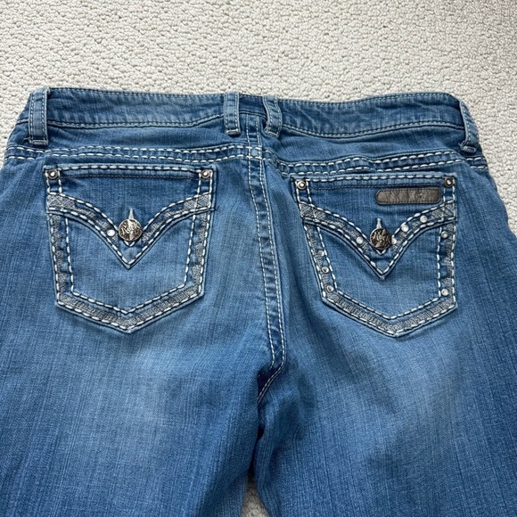 Rock 47 by Wrangler womens Denim Bootcut Jeans - Blue - Picture 6 of 11